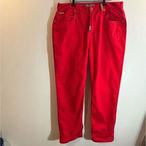 LR BY LRG Sz 36 Jeans Men 100% Cotton in Red Tapered Leg